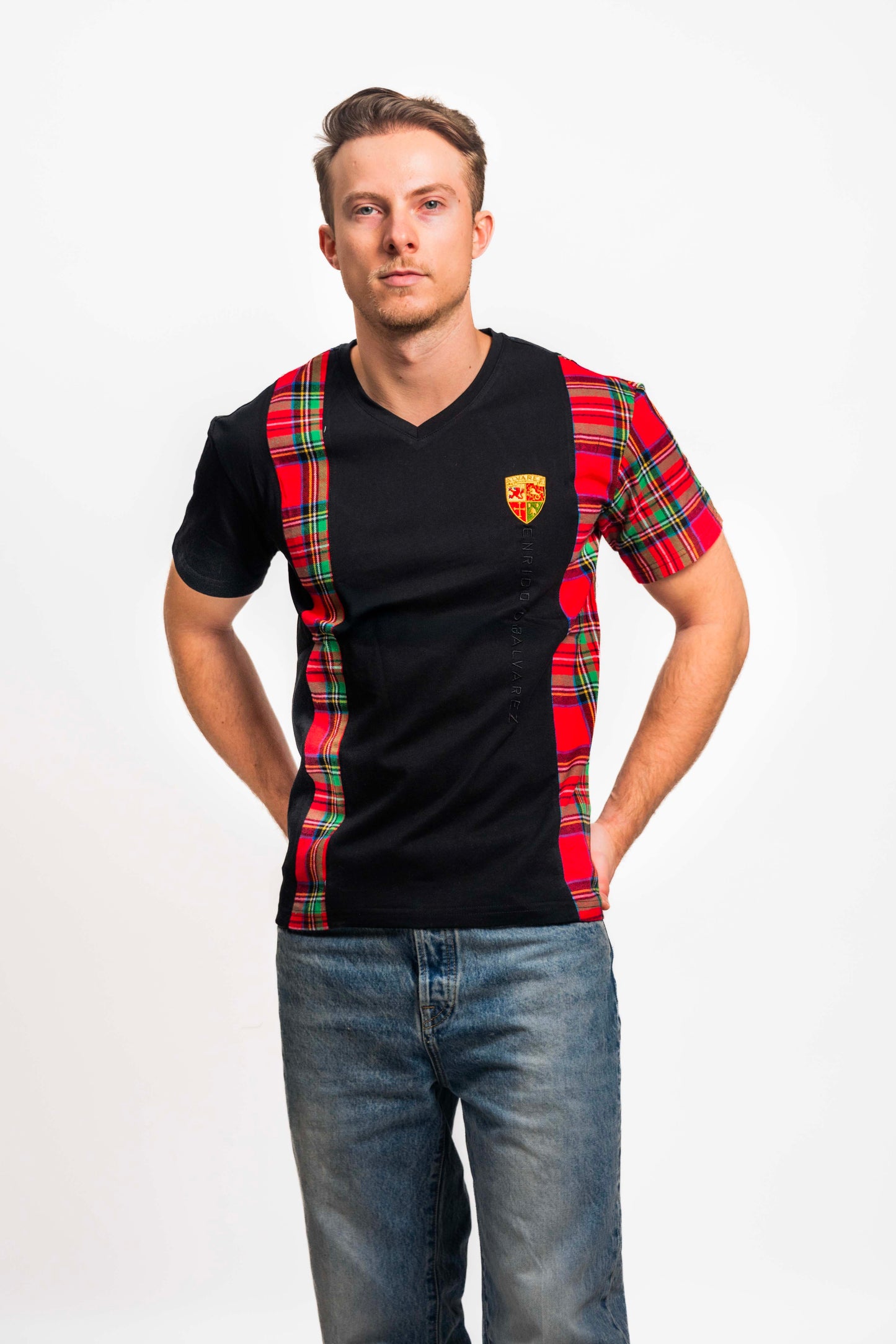 Tartan Vertical Striped T-Shirt