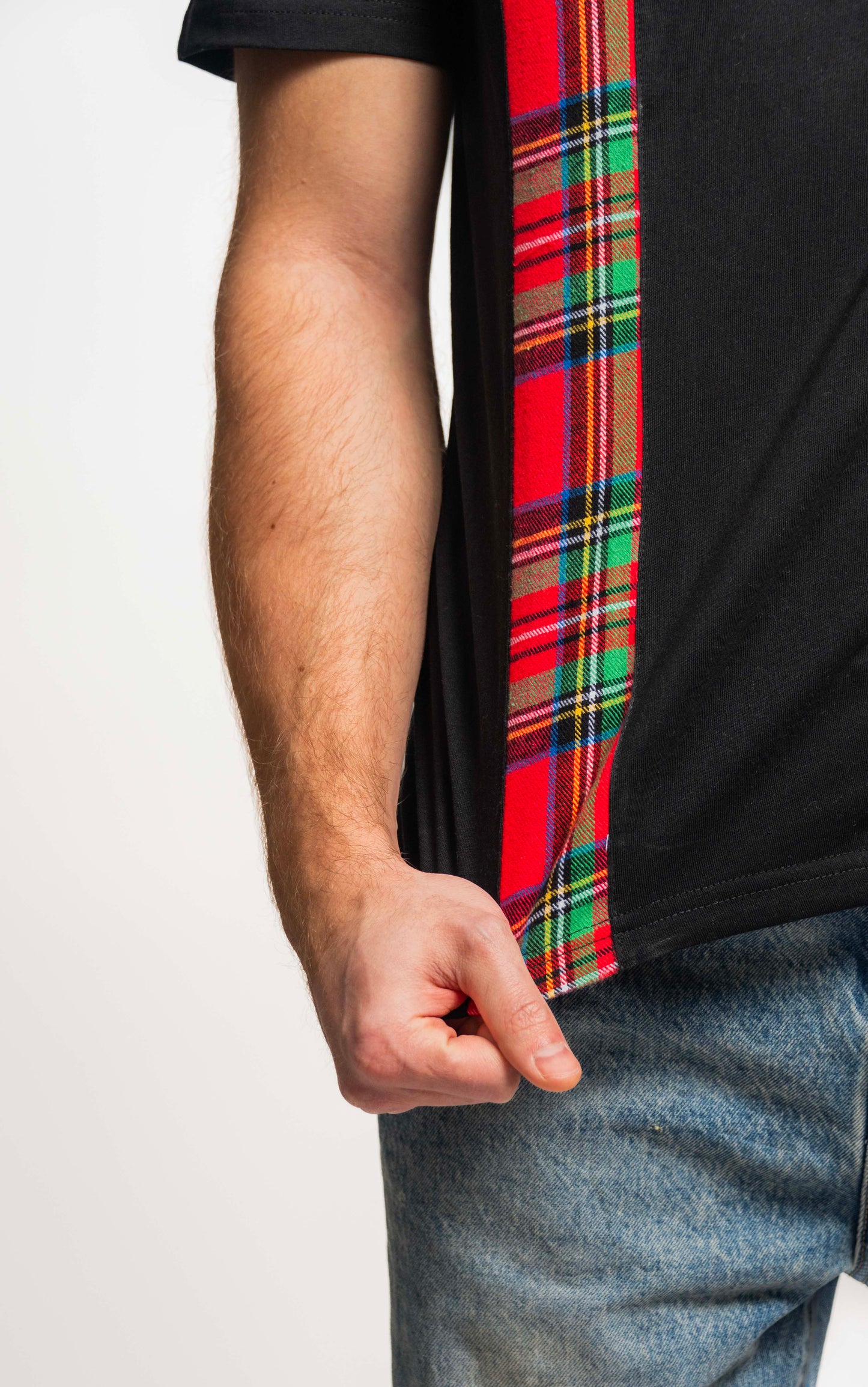 Tartan Vertical Striped T-Shirt